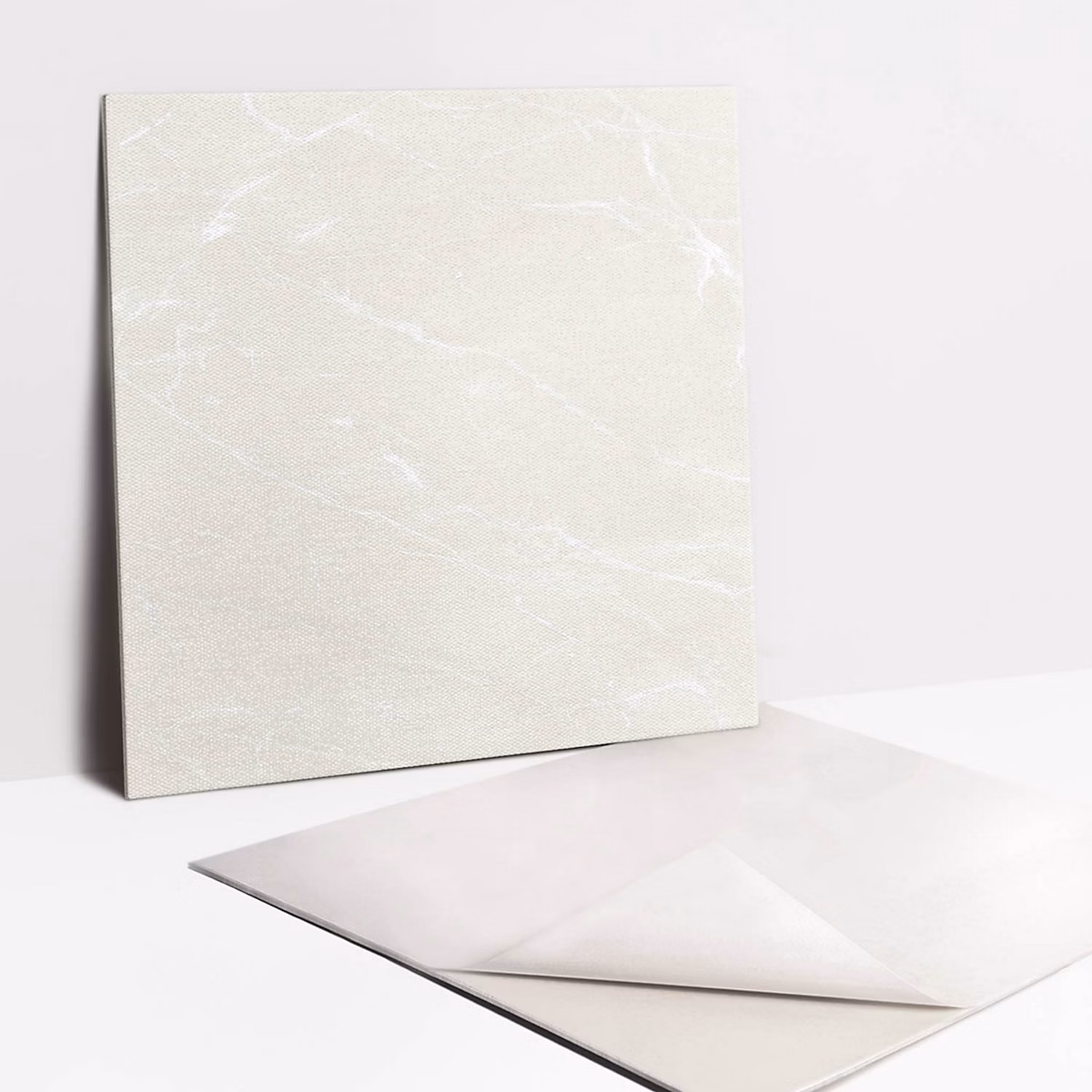 Carreaux vinyle Tulup 30 × 30 cm Texture de pierre claire 9 pcs