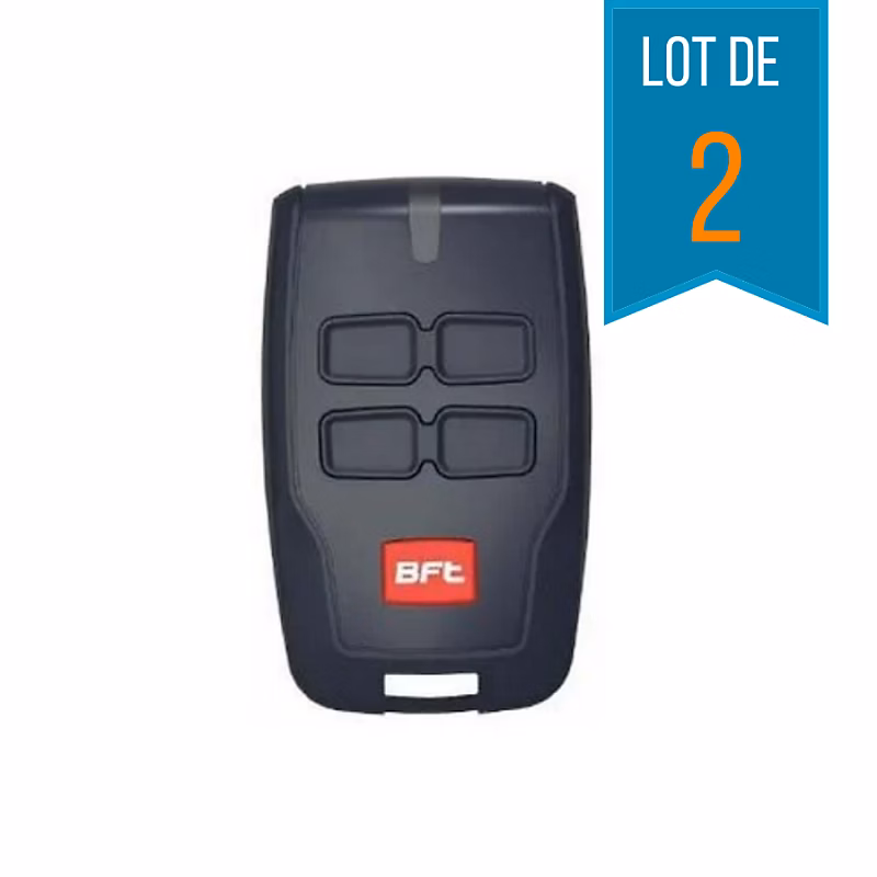 Accessoire pour motorisation de portail, garage et volet – 2 Télécommandes Bft B Rcb 4 pour portails et garages