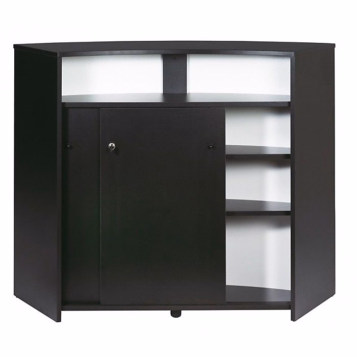 Comptoir d'accueil Beaux Meubles Pas Chers 1345mm blanc noir bois – Réf. JTFGHCIGQ5340918969