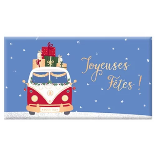 Chocolat noir bio fin d'année « Joyeuses Fêtes ! » Art Grafik - 40 g