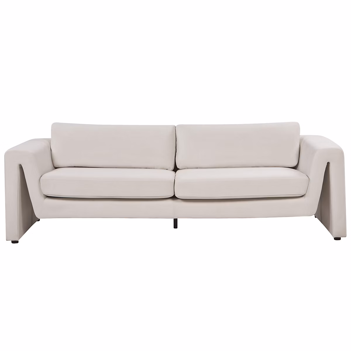 Canapé 3 places MAUNU Velours Beige clair | Canapé