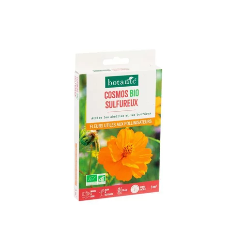 Cosmos sulfureux bio botanic® - graines à semer (3 m²)