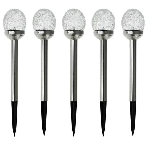 Lot de 5 balises solaires perle de rosée - Ø 8 cm