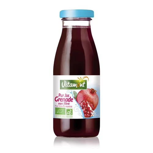 Mini pur jus de grenade bio non filtré - 25 cl
