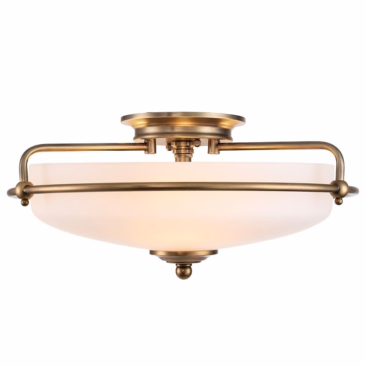 Elstead Quoizel Griffin Plafonnier semi – encastré Bowl laiton patiné