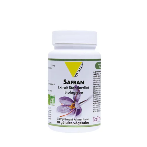 Extrait standardisé de safran bio en boite de 30 mg