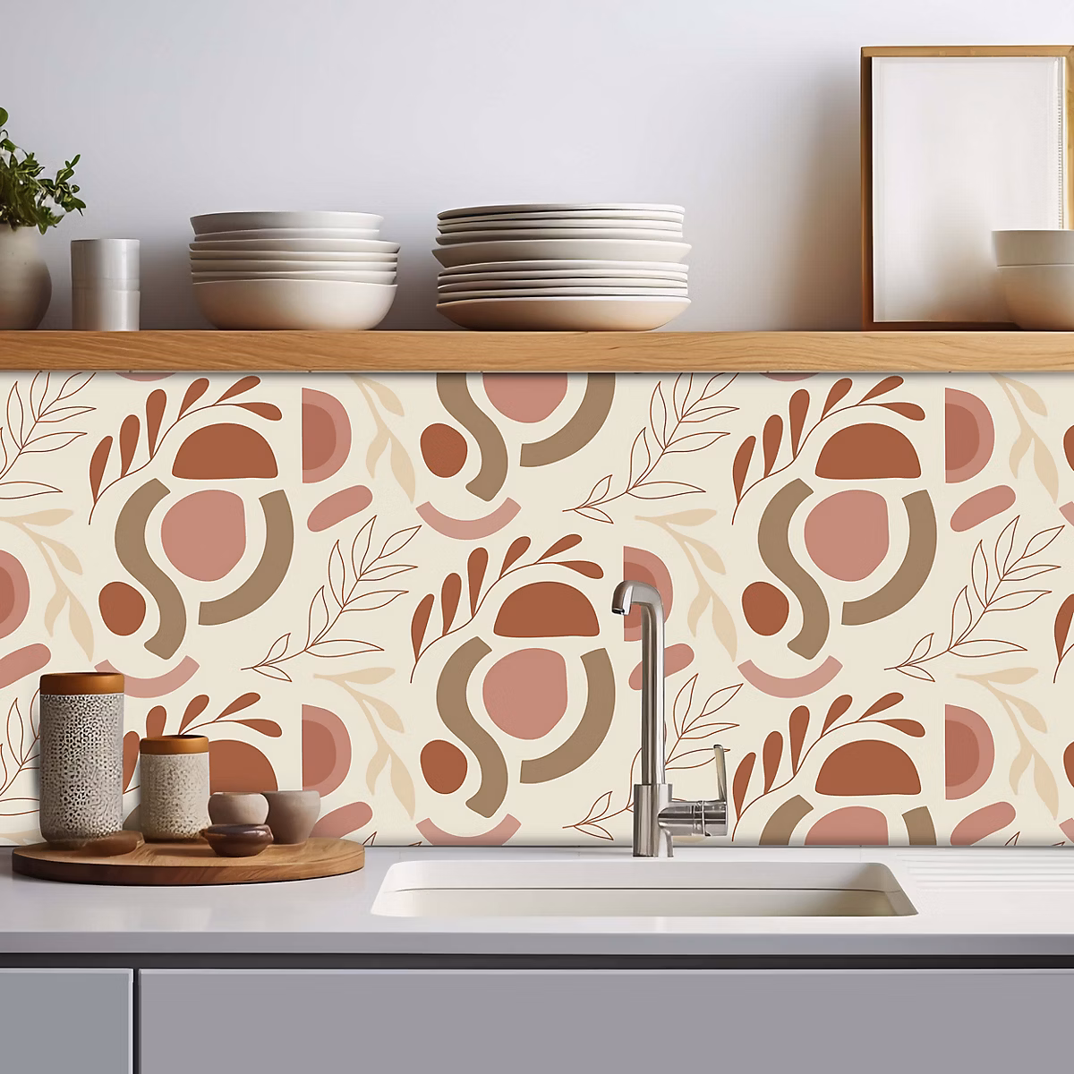 Crédence adhésive décoration boho chic 50 × 300cm