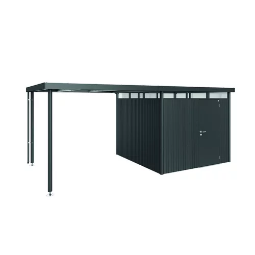 Auvent pour abri de jardin HighLine H2 Acier galvanisé Gris foncé 282x195x222 cm