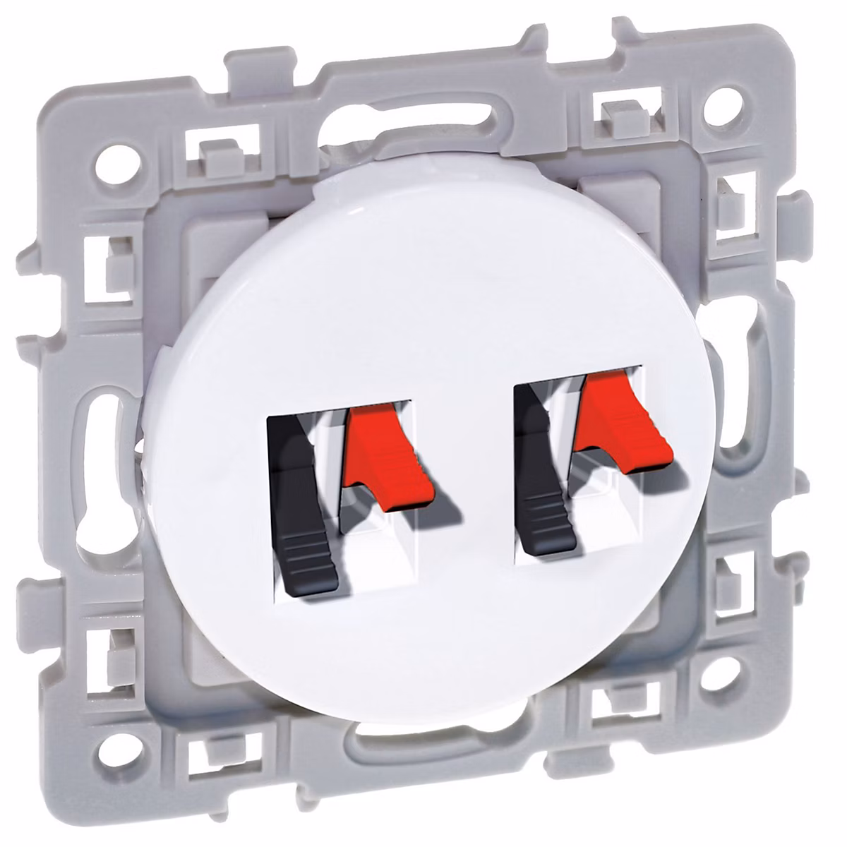 60275 Eur'ohm Square Prise Haut – parleur Double Blanc