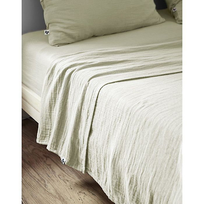 Drap plat Gaïa L'effet Papillon vert d eau 270 × 300 cm