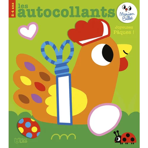 Livre d'autocollants "Joyeuses Pâques", collection Les autocollants de Marion Billet aux Éditions Lito