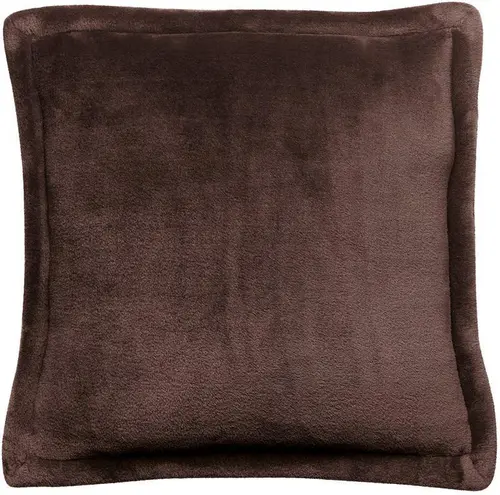Coussin carré marron ébène en polyester Tender - 50 x 50 cm