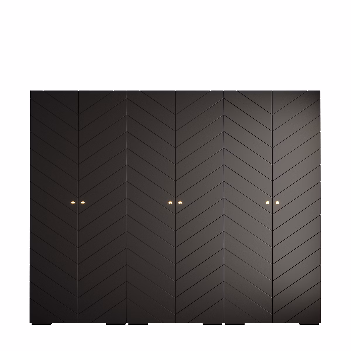 Armoire Manhattan Ryfel 4 a portes battantes H. 236 – 7 x L. 300 x P. 47, 6 portes