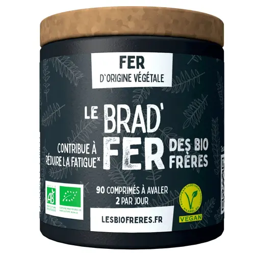 Fer d’origine végétale bio Les bio frères Brad’fer - 90 comprimés