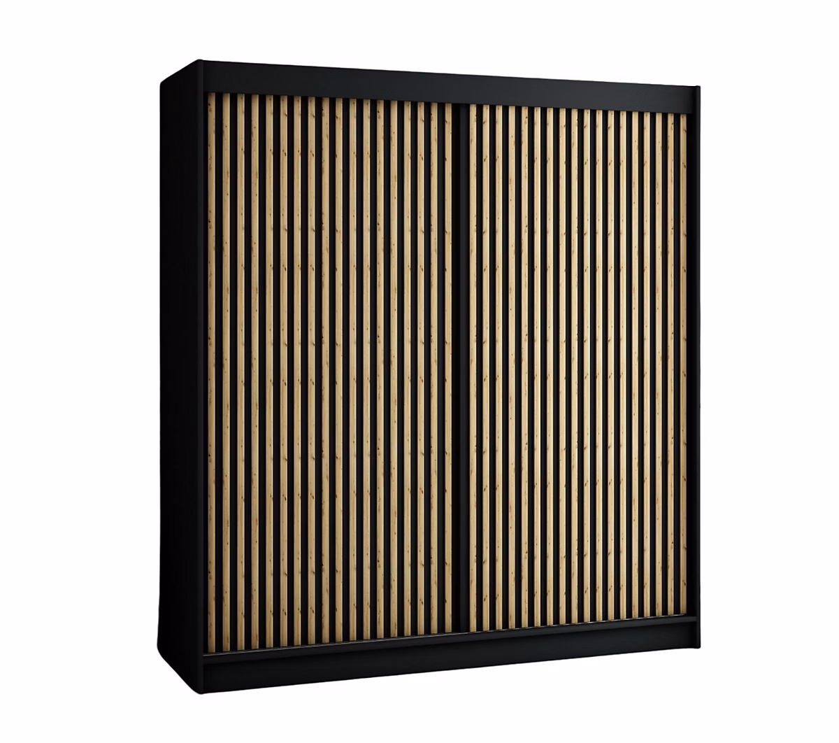 Armoire penderie – Armoire Lamelo 1 a portes coulissantes H. 200 x L. 200 x P. 62 2 portes