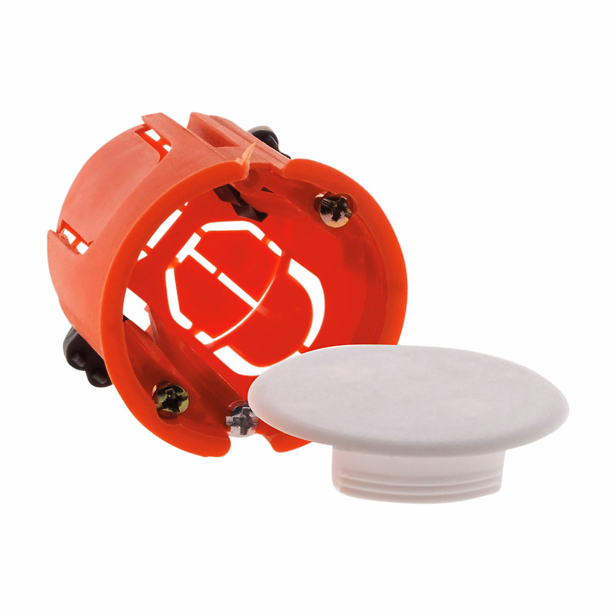 Boîte applique murs creux placo diamètre 40 × 40mm | Rouge – Zenitech