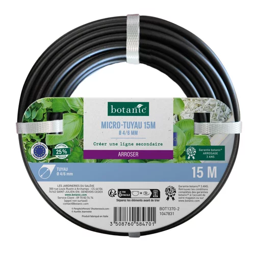 Couronne de micro-tuyau de 15 mètres Ø 4/6 mm botanic® - Arrosage goutte à goutte