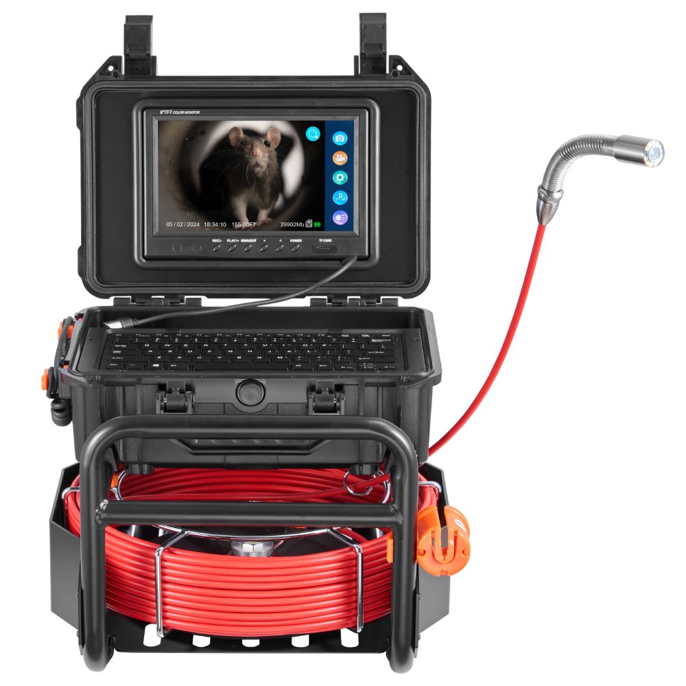 SucceBuy Caméra Inspection Canalisation Égout Autonivelant 50m avec Émetteur 512Hz – Ambiance extérieure