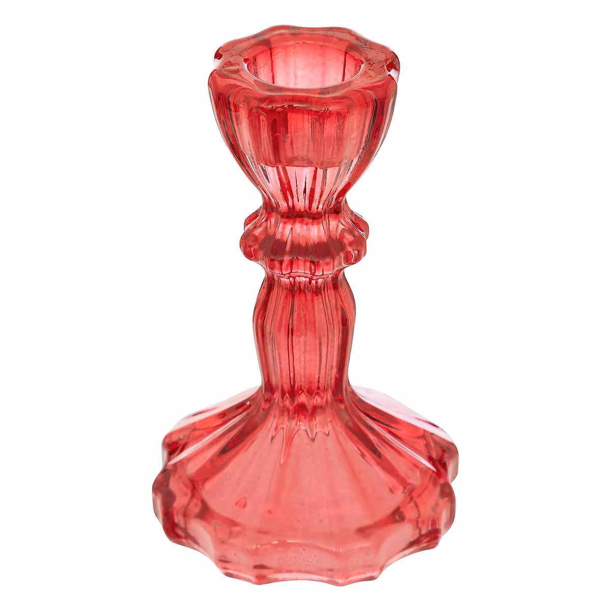 Bougeoir H.11cm verre rouge – Feeric Lights & Christmas