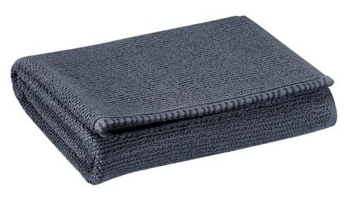 Drap de bain en coton coloris ombre Vivaraise Bora - 150 x 90 cm
