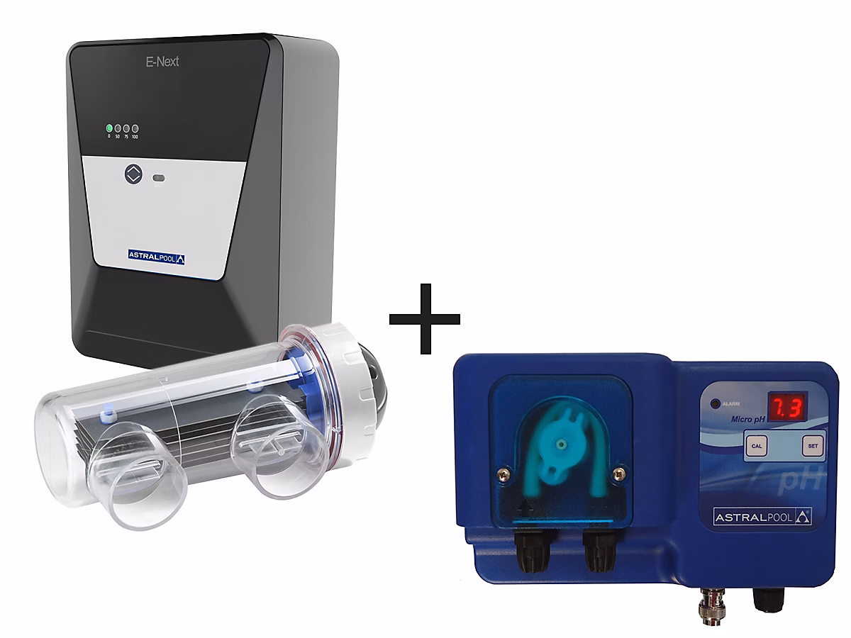 Electrolyseur au sel E – Next 40 + Pompe doseuse Micro pH | Astral Pool