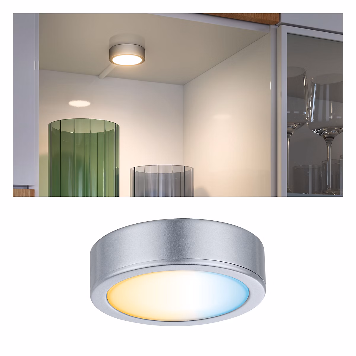 Clever Connect Spot LED Disc Tunable White 2 – 1W Chrome mat