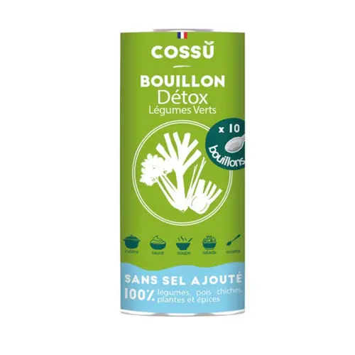 Bouillon déshydraté détox légumes verts bio Cossû x 10 - 40 g
