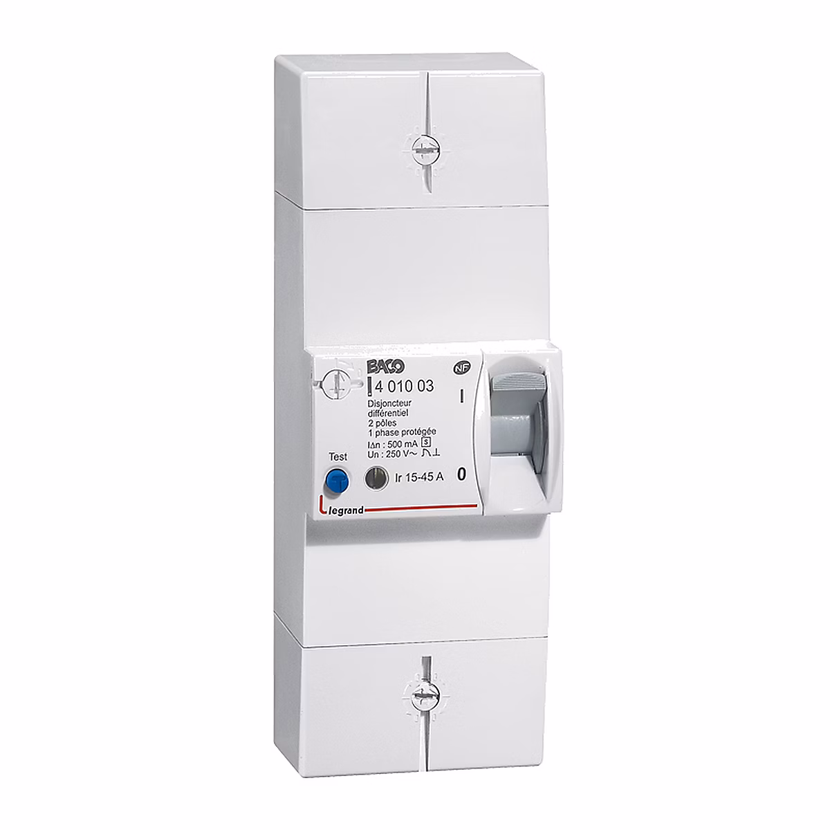 Interrupteur et disjoncteur différentiel – Disjoncteur branchement Enedis Tarif bleu 500mA sélectif 15/30/45A Legrand