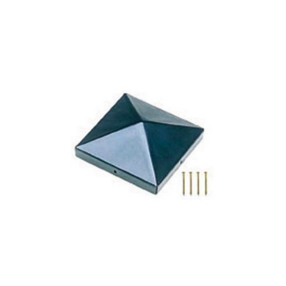 Chapeau carré métal Blooma RAL 7021 anthracite 7 × 7 cm vendu par 4 pièces