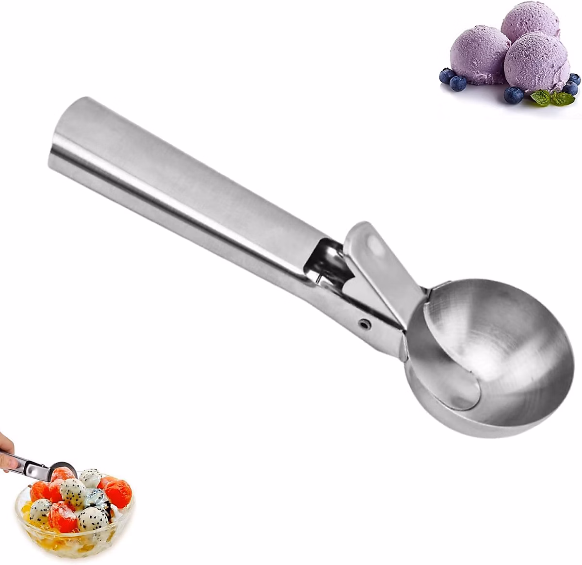Cuillère à glace inox 18 cm avec éjecteur – Réf. MRYZEEEST3268323414