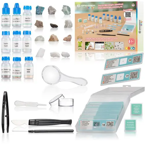 Kit de microscopie avec code QR blanc Bresser - 29 x 26 x 4 cm