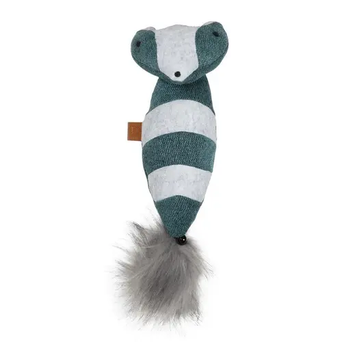 Jouet pour chat de grande taille coloris bleu raton laveur cuddle Europet - 40 x 11 x 10 cm