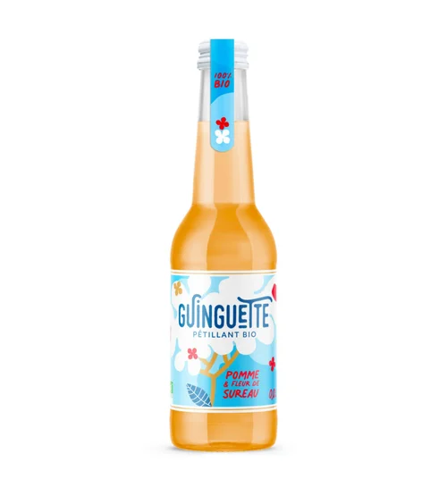 Pétillant La guingette pomme fleur de sureau bio Le Coq toqué - Bouteille 33 cl
