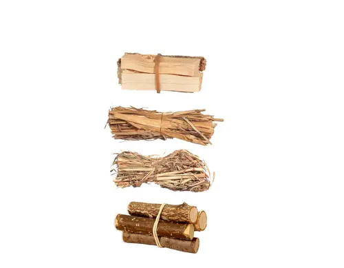 Accessoire de crèche de Noël 4 fagots assortis Santons Escoffier - 10 x 3 x 20 cm