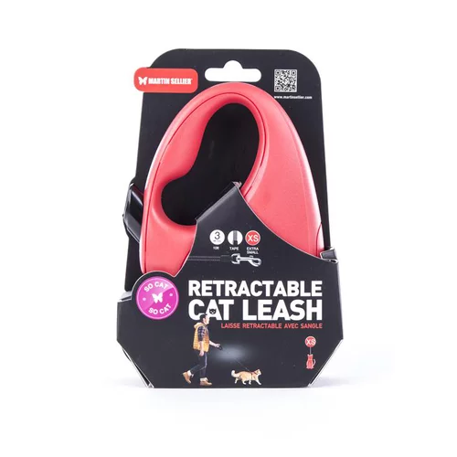 Laisse rétractable So Cat rouge - taille XS