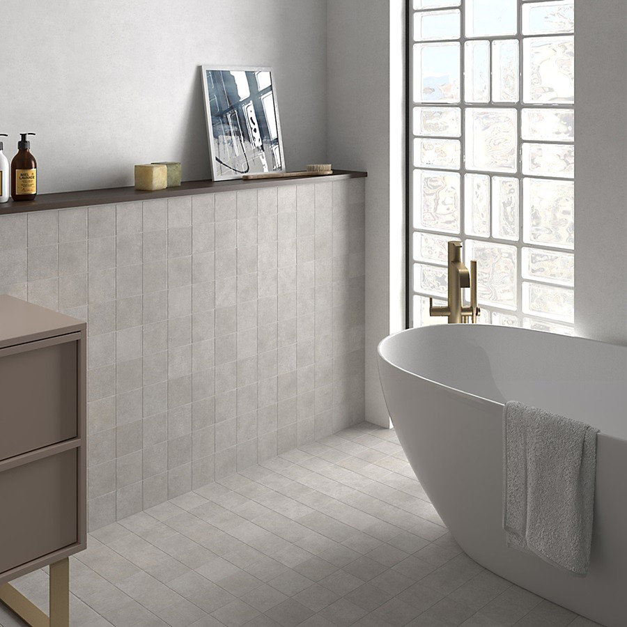 carrelage effet zellige 10 × 10 cm STAGE GREY