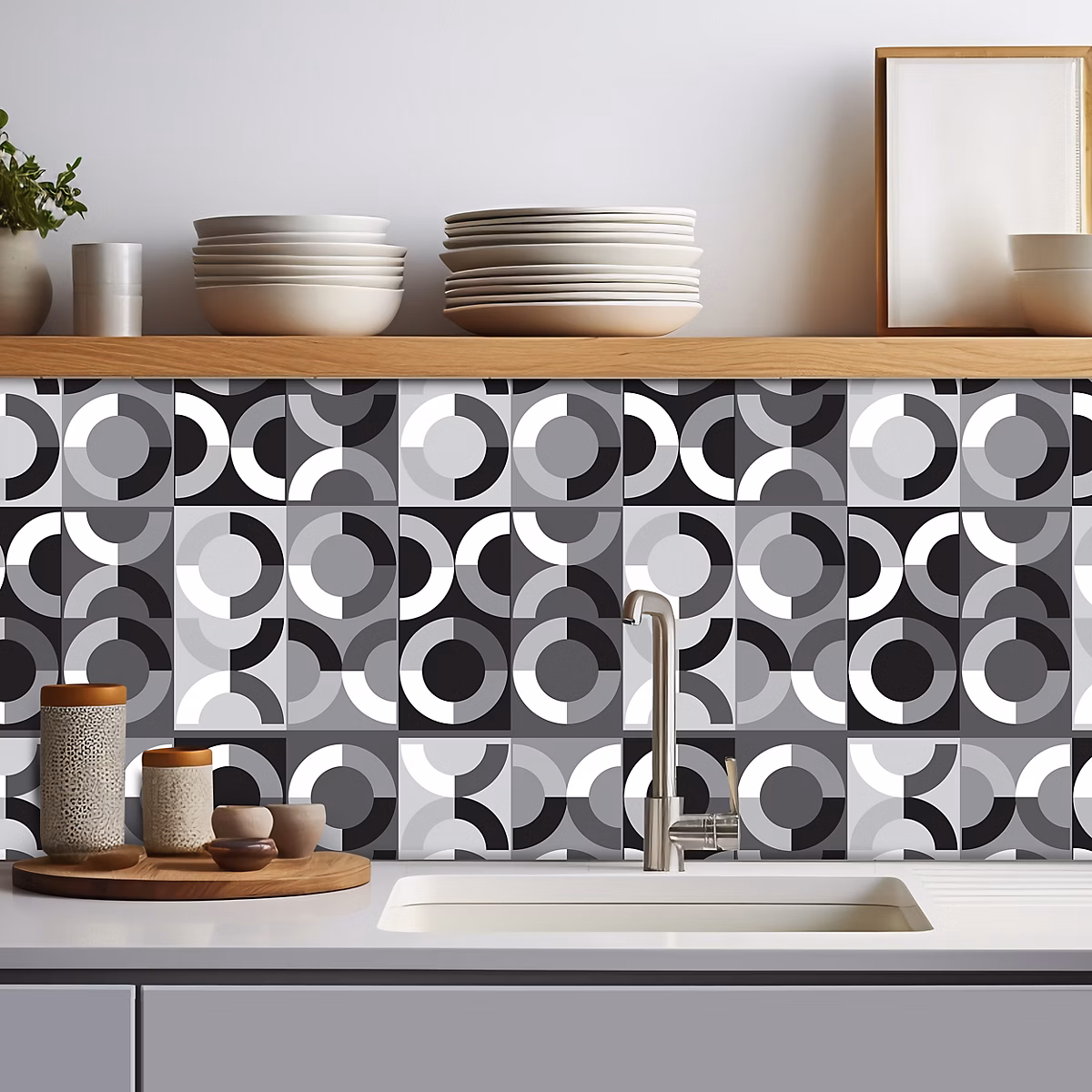 Crédence adhésive design monochrome 310 – 50 × 100cm
