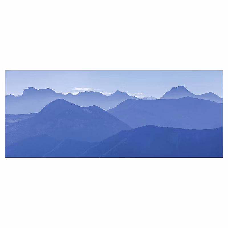 Brise vue imprimé CHATILLON BLEU – H.2 x L.5 m, 100% occultant, Made in France par Scenolia + kit de fixation offert