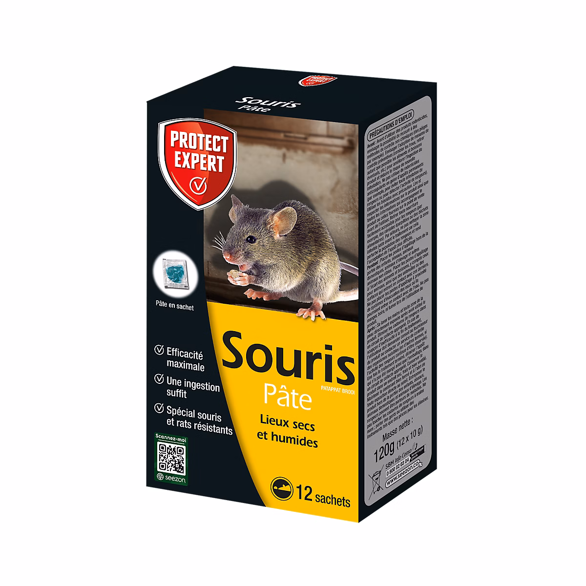 Appât pâte à souris 12 sachets Protect Expert – Réf. QJWEPOUSP2875660342