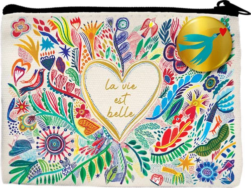 Petite trousse La vie est belle Cartes d’Art - 12 x 10 cm
