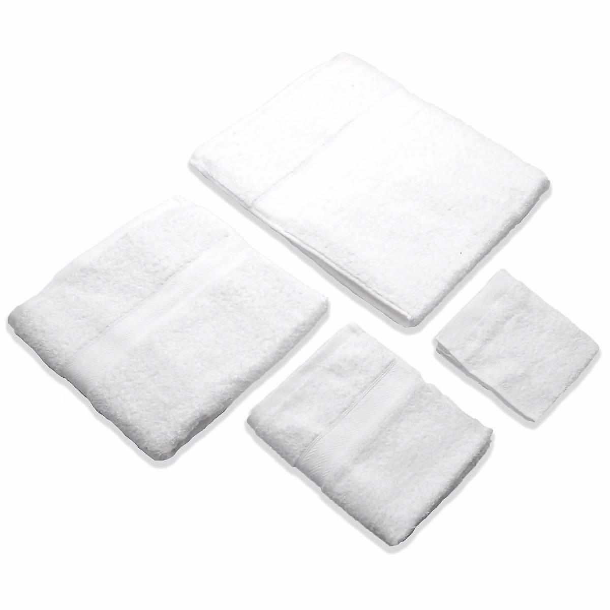 Ensemble De 4 Serviettes De Bain En Coton Blanc – Teddy