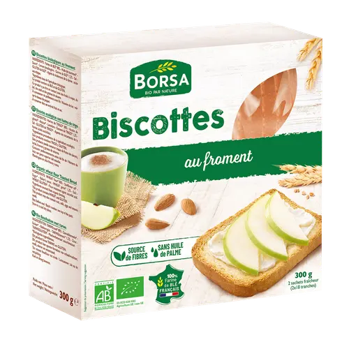 Biscottes au froment bio Borsa - 300 g
