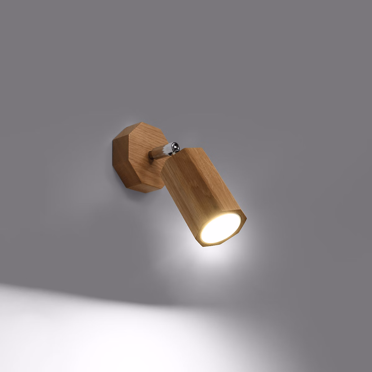 Applique en bois 1 ampoule 3000K – 8x19.5x17.5cm Sollux