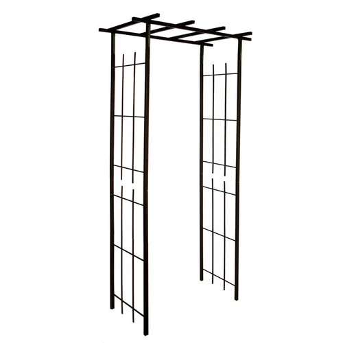 Pergola tube carré petit modèle en fer vieilli - 1,9 m de haut