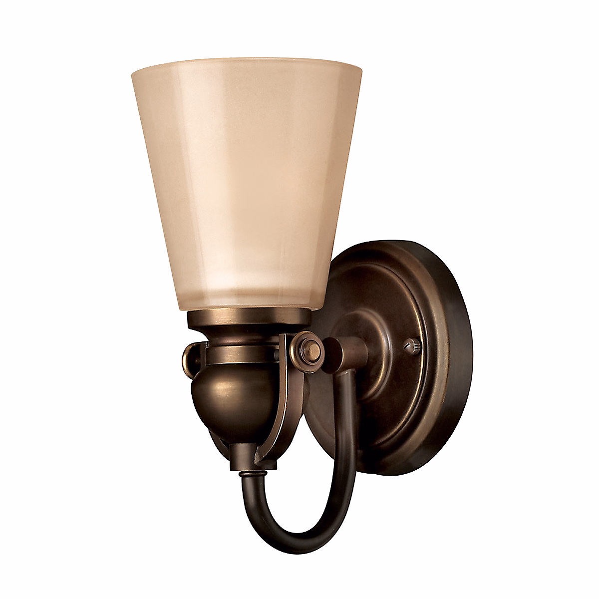 Elstead Mayflower – Applique murale à 1 ampoule, abat-jour en verre bronze antique, E27
