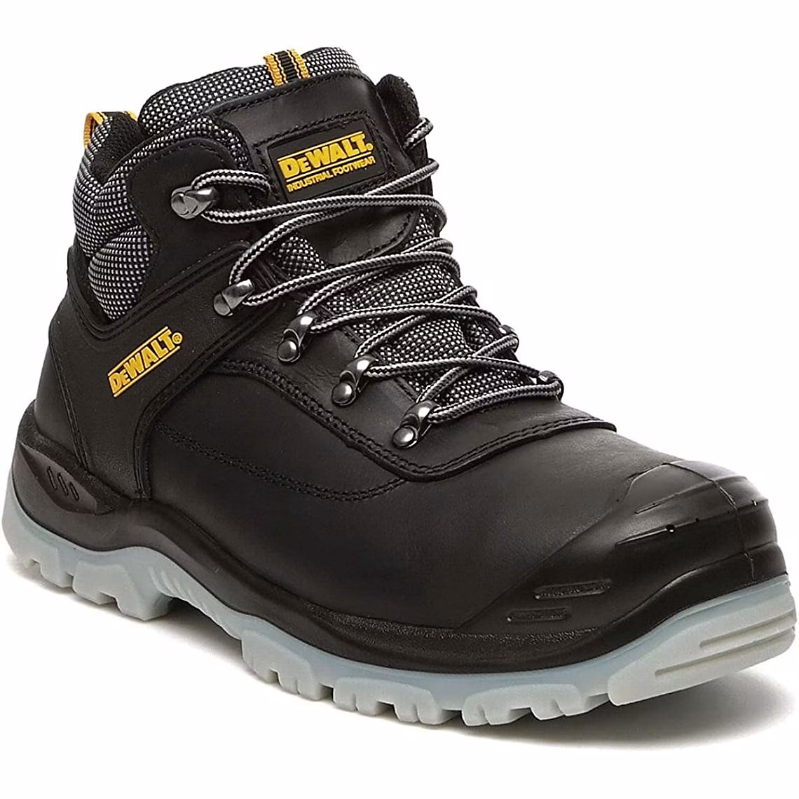 Chaussures de sécurité montantes LASER.11 Dewalt – tige cuir, embout acier, semelle PU/TPU, taille UK 9