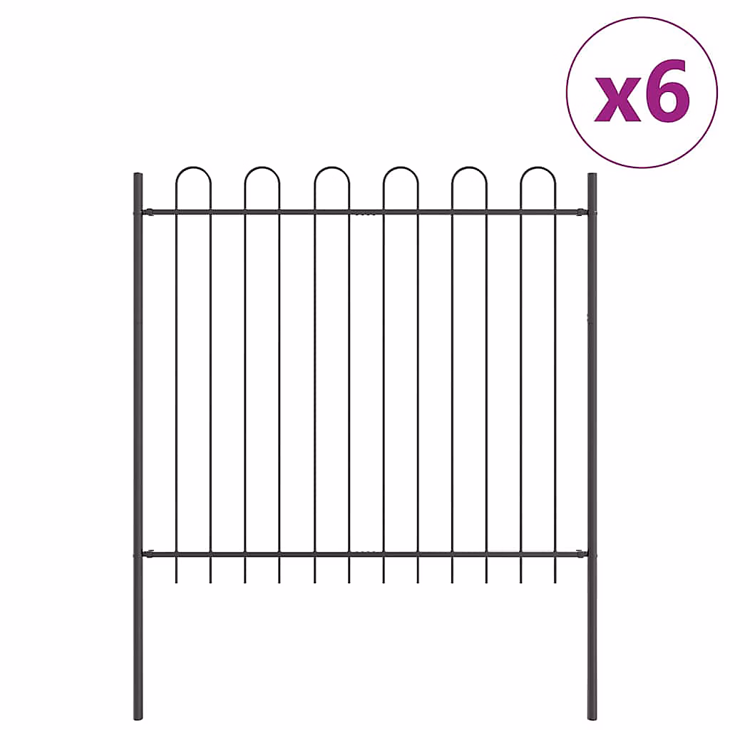 Clôture de jardin BOXTEL 6 pc 10 – 2 × 1,5 m Gris vidaXL