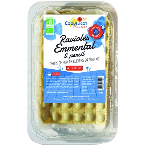 Ravioles emmental et persil bio Coquelicot - 270 g