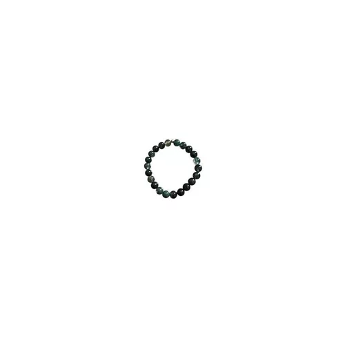 Bracelet agate vert mousse homme