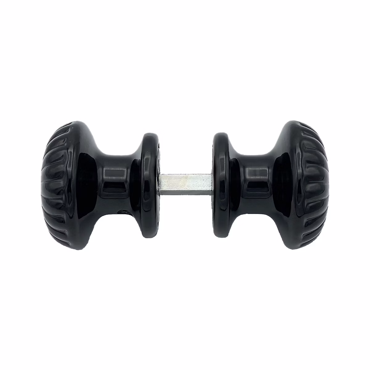 Bouton De Porte D60 mm – couple complet, en Aluminium NOIR RAL 9005